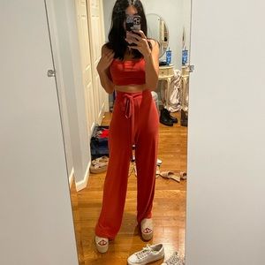 Nasty gal orange/red 2 piece set US2